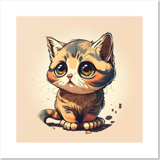 Funny Cat Crying - Gifts For Kids, Mom, Dad, Cat Lover Posters and Art